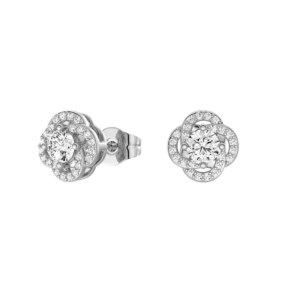 Radiating Sunburst Moissanite Stud Earrings