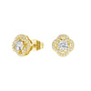 Radiating Sunburst Moissanite Stud Earrings