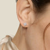 Starburst Moissanite Stud Earrings
