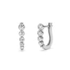 Graduated Moissanite Huggie Hoop Earrings