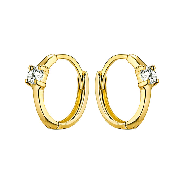 Moissanite Huggie Hoop Earrings