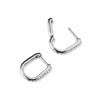 U-Shape Moissanite Paved Huggie Hoop Earrings