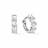 Half Eternity Moissanite Huggie Hoop Earrings
