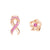 “Ribbon & Rose” Breast Cancer Awareness Mismatched Earrings