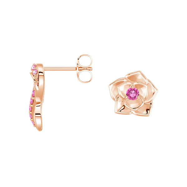 “Ribbon & Rose” Breast Cancer Awareness Mismatched Earrings