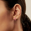"Blossom of Hope" Breast Cancer Awareness Rose Earrings