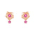 "Blossom of Hope" Breast Cancer Awareness Rose Earrings
