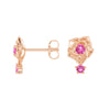 "Blossom of Hope" Breast Cancer Awareness Rose Earrings