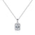 2 CT. Halo Emerald cut Pendant Diamond Necklace