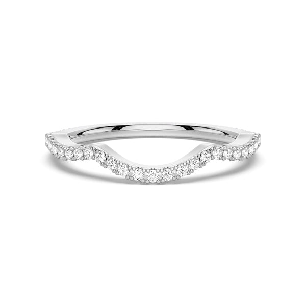 Micropavé Oval Moissanite Ring Set with Matching Stacking Band
