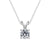 1 CT. Round Moissanite Solitaire V Bale Pendant