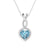 1.05 CT. Aquamarine Infinity Heart Pendant with Diamonds