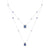 2.98 CT. Pear & Emerald Cut Sapphire Halo Layered Necklace