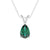 1.5 CT. Pear Shaped Emerald Solitaire Pendant