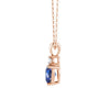 1.8 CT. Heart Blue Sapphire Solitaire Pendant with White Sapphire