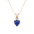 1.8 CT. Heart Blue Sapphire Solitaire Pendant with White Sapphire