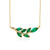 2 Ctw Marquise Emerald Olive Branch Necklace Pendant
