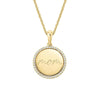 Engravable Mom Disc Moissanite Pendant Necklace