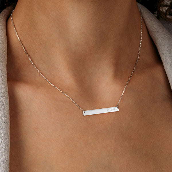 Bar Necklace with Engraving