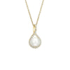 8mm Pavé Twist Freshwater Cultured Pearl Pendant
