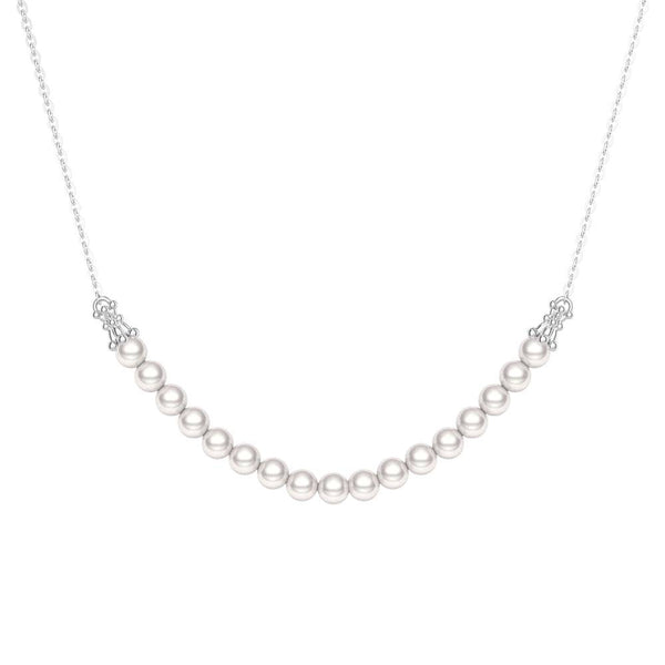 4mm Freshwater Cultured Pearl String Bar Necklace