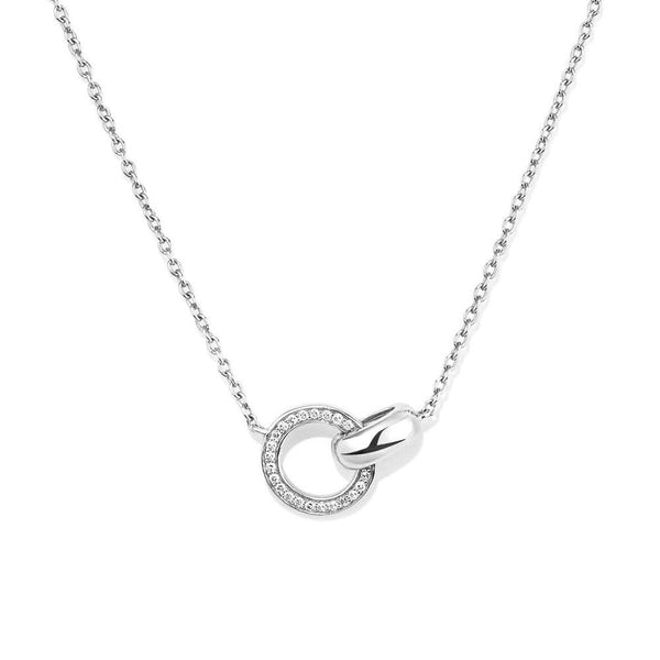 Pavé Lab Grown Diamond Interlocking Love Necklace