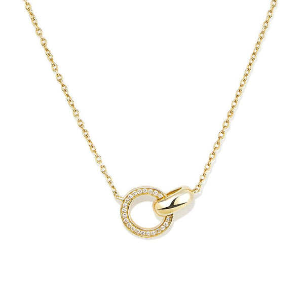 Pavé Lab Grown Diamond Interlocking Love Necklace