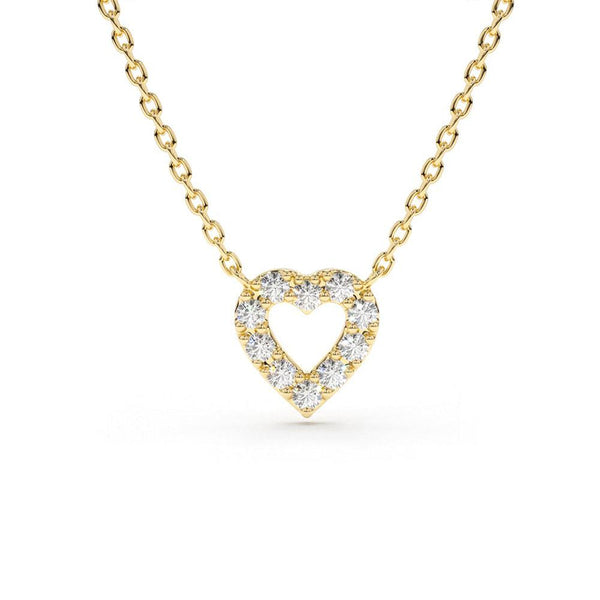Pavé Lab Grown Diamond Mini Heart Necklace