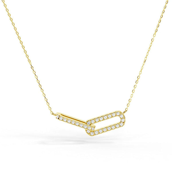 Pavé Diamond Infinity Interlinked Necklace