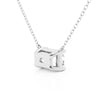 East West Emerald Cut Moissanite Solitaire Necklace