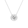 1 CT. Round Cut Moissanite Bezel Set Pendant Necklace