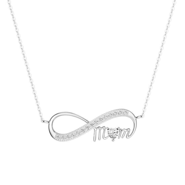 "Infinite Love" Mom's Heart Shaped Birthstone Necklace