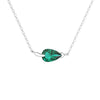 1CT. Pear Lab Grown Emerald Leaf Necklace