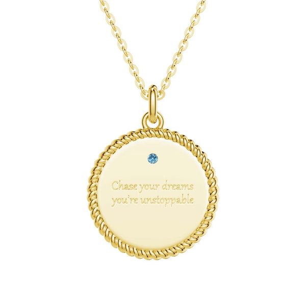 Aries Constellation Lab Grown Diamond Birthstone Pendant Necklace