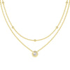Layered Round Lab Grown Diamond Necklace