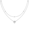 Layered Heart Lab Grown Diamond Necklace