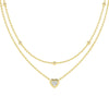 Layered Heart Lab Grown Diamond Necklace