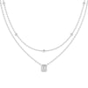 Layered Emerald Cut Lab Grown Diamond Necklace