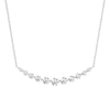 Lab Grown Diamond Eleven Stone Curved Bar Necklace