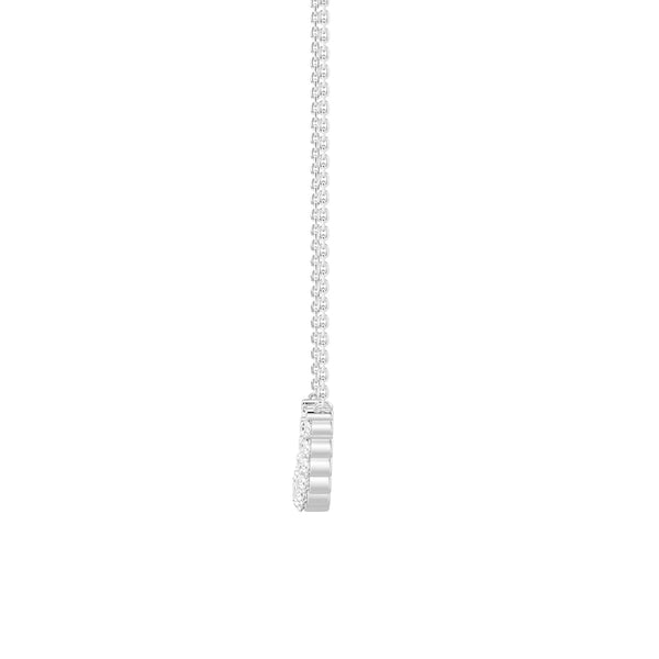 Lab Grown Diamond Eleven Stone Curved Bar Necklace