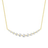Lab Grown Diamond Eleven Stone Curved Bar Necklace