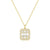 Infinity Halo Lab Grown Diamond Rectangular Cluster Necklace