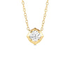 Hexagonal Lab Grown Diamond Solitaire Pendant Necklace