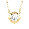 Hexagonal Lab Grown Diamond Solitaire Pendant Necklace