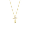 Modern Cross Necklace Pendant with Lab Grown Diamond Accents