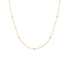 Bezel Set Delicate Beaded Chain Necklace
