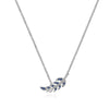 Couture Botanical Foliage Lab Grown Sapphire Necklace And Earring Set