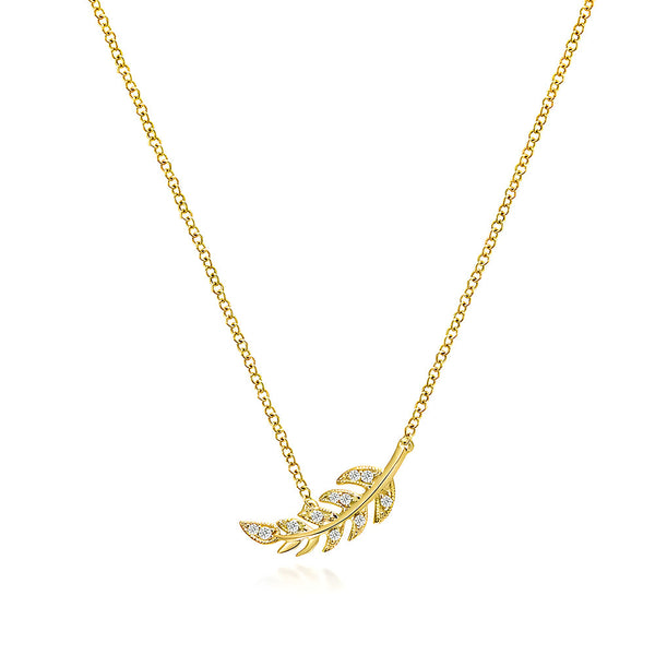 Couture Botanical Foliage Lab Grown Diamond Necklace