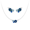 Ocean Breeze Cluster Necklace And Earrings Set