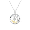 Custom Birthstone "Mom Forever" Tree of Life Necklace with Heart Pendant